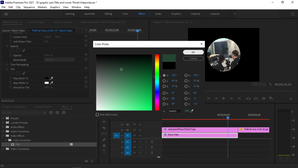 cắt ghép video bằng Adobe Premiere