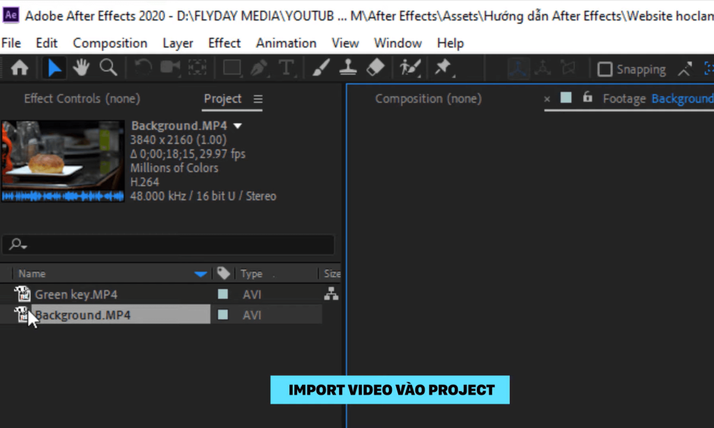 học làm kỹ xảo trong sản xuất video bằng adobe after effects