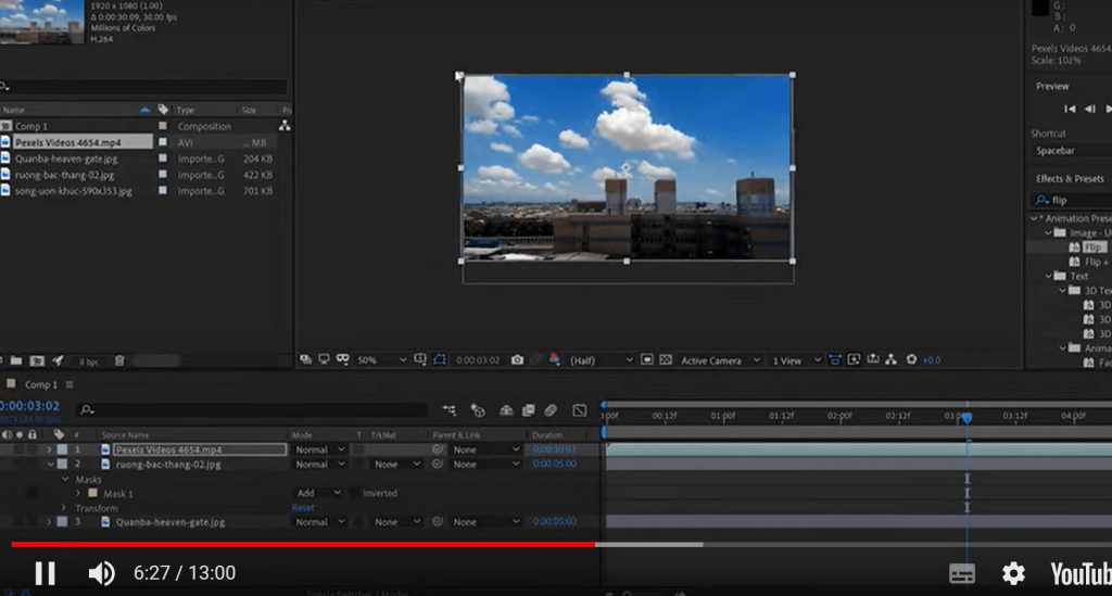 học làm kỹ xảo trong sản xuất video bằng adobe after effects