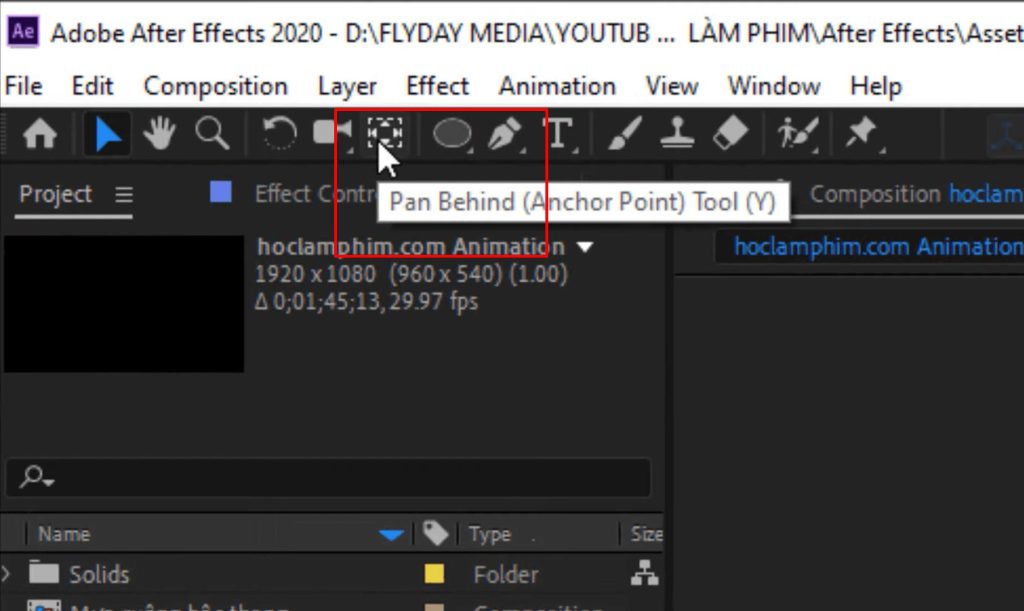 học làm kỹ xảo trong sản xuất video bằng adobe after effects