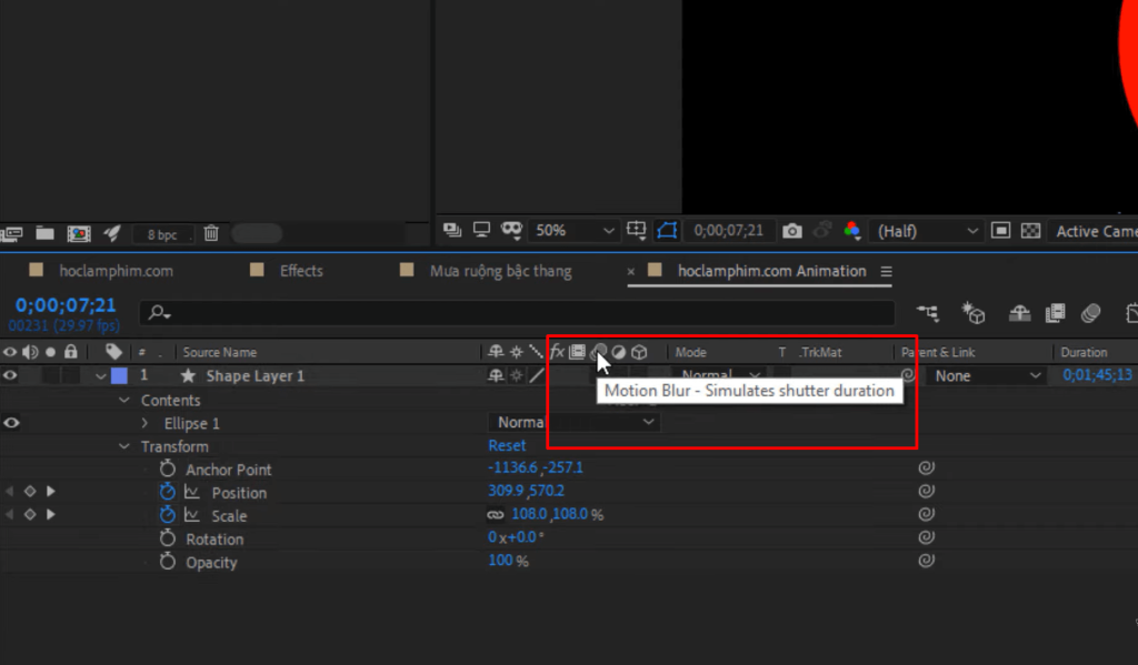 học làm kỹ xảo trong sản xuất video bằng adobe after effects