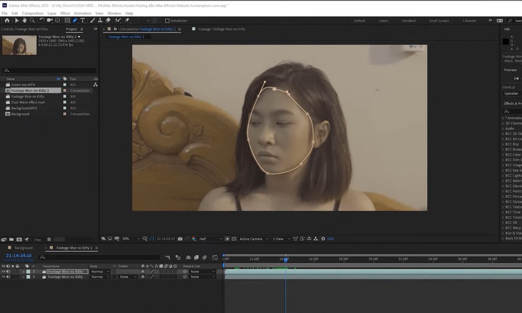 học làm kỹ xảo trong sản xuất video bằng adobe after effects