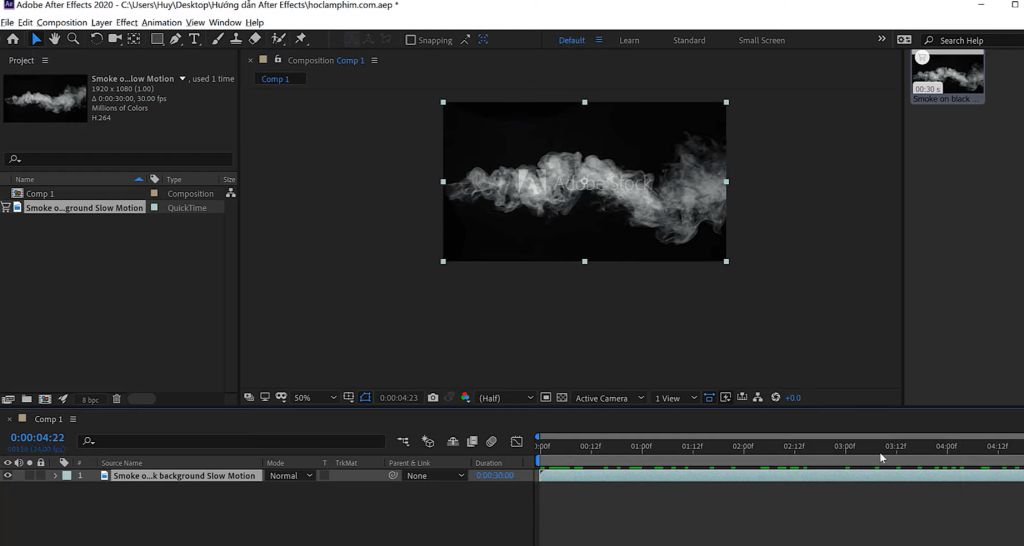 học làm kỹ xảo trong sản xuất video bằng adobe after effects