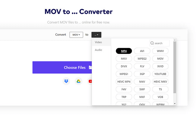 Cách chuyển file MOV sang MP4