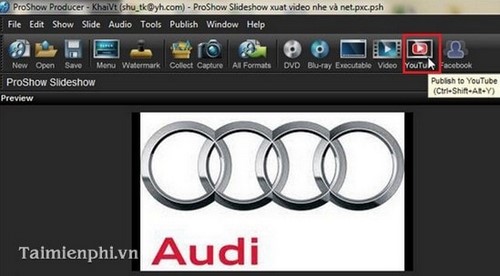 xuất video HD trong Proshow Producer