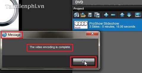xuất video HD trong Proshow Producer